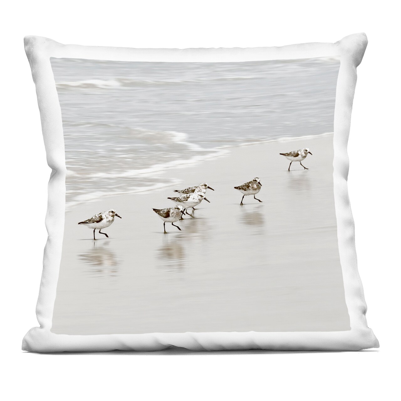 Stupell Industries Scurrying Sandpiper Birds Indoor Pillow, 18 x 7 x 18